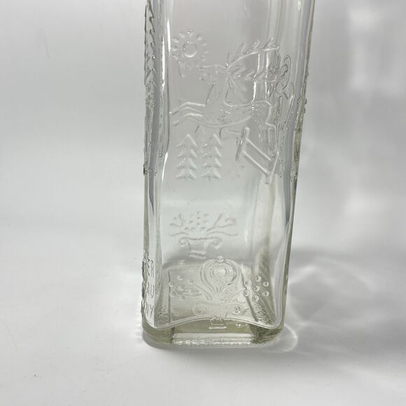 Vintage Alfred Schladerer Glass Bottle Germany Deer Scene Embossed No Cork - Picture 6 of 8